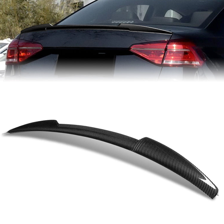 SPOILER CAR TRUNK SPOILER - 12-19 VOLKSWAGEN PASSAT - CARBON FIBER BLACK