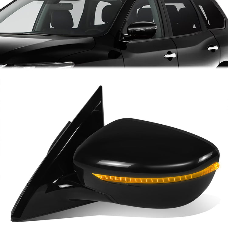 RETROVISOR MIRROR - OE STYLE - NISSAN PATHFINDER 18-20 - WITH POWER WITH HEATED WITH SIGNAL - DRIVER SIDE - PAINT TO MATCH - BLACK