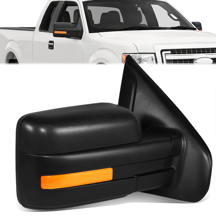 RETROVISOR MIRROR - OE STYLE - FORD F-150 09-10 - WITH POWER WITH HEATED WITH SIGNAL - PASSENGER SIDE - PAINT TO MATCH - BLACK