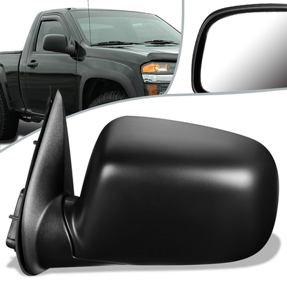 RETROVISOR MIRROR - OEM - 09-12 CHEVY COLORADO / 09-12 GMC CANYON - MANUAL - PAINTABLE - BLACK - LEFT