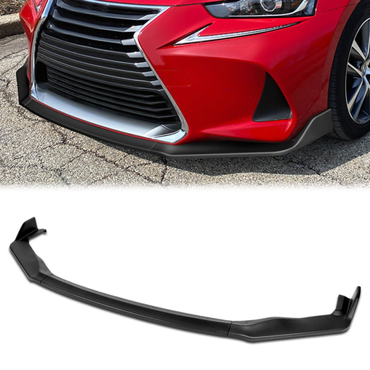 LIP FRONTAL 17-20 LEXUS IS200T, IS300, IS350 - REQUIRES DRILLING BUMPER FOR INSTALLATION - 3PC - MATTE BLACK