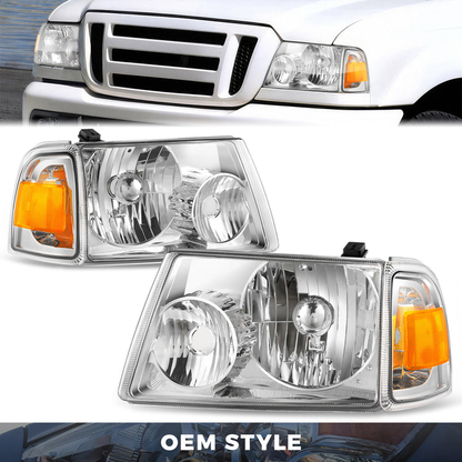 FAROS OE STYLE - 01-11 FORD RANGER - HEADLIGHTS AND CORNER LIGHTS- 4 PCS