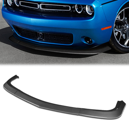 LIP FRONTAL 15-22 DODGE CHALLENGER SXT - REQUIRES DRILLING BUMPER FOR INSTALLATION - 3PC - CARBON FIBER LOOK