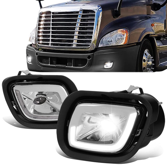 FAROS DE NIEBLA 08-17 FREIGHTLINER CASCADIA - PROJECTOR - 3D - LED - CHROME