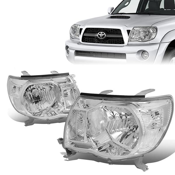 FAROS 05-11 TOYOTA TACOMA - OE STYLE - H4 HIGH / LOW BEAM / 4157NA TURN SIGNAL - CHROME HOUSING / CLEAR CORNER