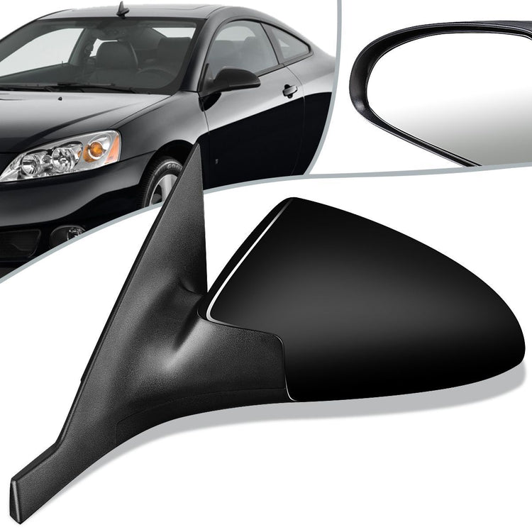 RETROVISOR MIRROR - OEM - 06-09 PONTIAC G6 COUPE - POWERED - PAINTABLE - BLACK - LEFT