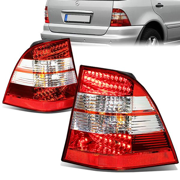 FAROS TRASEROS 98-05 MERCEDES BENZ M-CLASS W163 - LED - RED / CLEAR