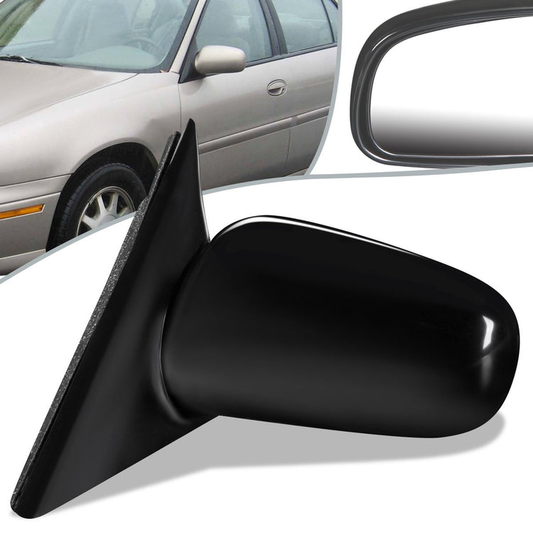 RETROVISOR MIRROR - OEM - 97-05 CHEVY MALIBU - MANUAL - PAINTABLE - BLACK - LEFT
