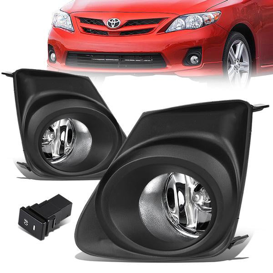 FAROS DE NIEBLA 11-13 TOYOTA COROLLA - W/ SWITCH - H11 BULB - CLEAR