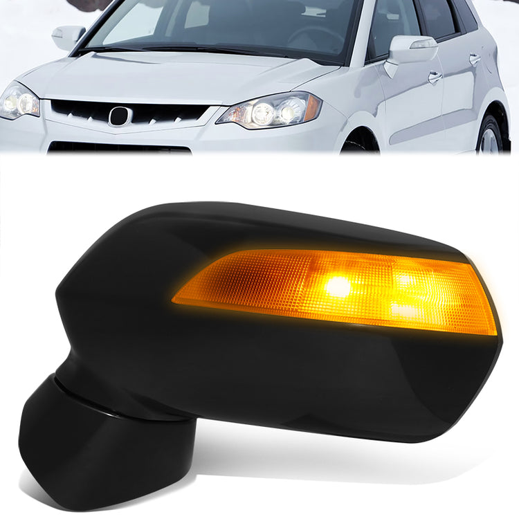 RETROVISOR MIRROR - OE STYLE - ACURA RDX 2007-2009 - WITH POWER WITH HEATED GLASS WITH SIGNAL - DRIVER LEFT SIDE - BLACK