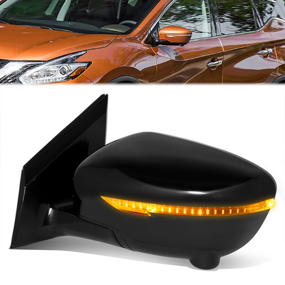 RETROVISOR MIRROR - OE STYLE - NISSAN MURANO 15-16 - WITH POWER WITH HEATED WITH CAMERA WITH SIGNAL WITH MEMORY - DRIVER SIDE - PAINT TO MATCH - BLACK