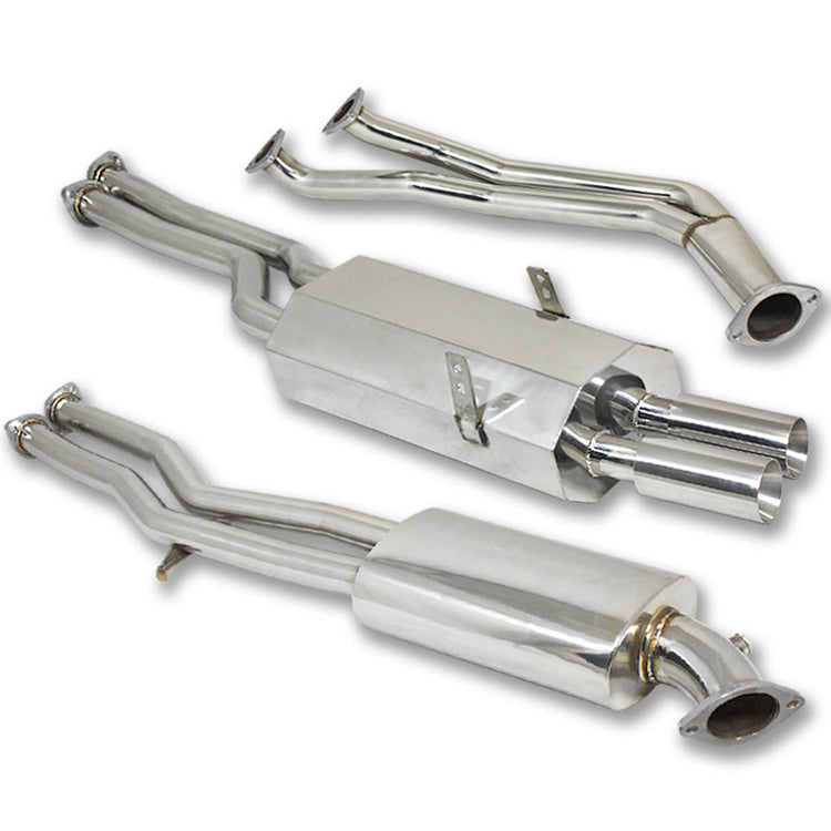 TUBERIA CATBACK CATBACK - STAINLESS STEEL - DUAL TIP - W/ MID DOWN PIPE BMW E36