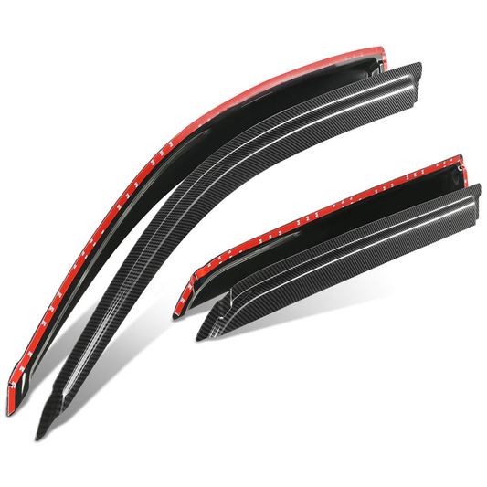 PROTECTOR DE VENTANA WINDOW VISORS - 01-07 TOYOTA SEQUOIA - CARBON FIBER PATTERN STYLING - 4PCS - BLACK