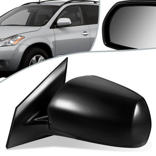 RETROVISOR MIRROR - OEM - 03-07 NISSAN MURANO - POWERED - W/ MEMORY - FOLDING - BLACK - LEFT