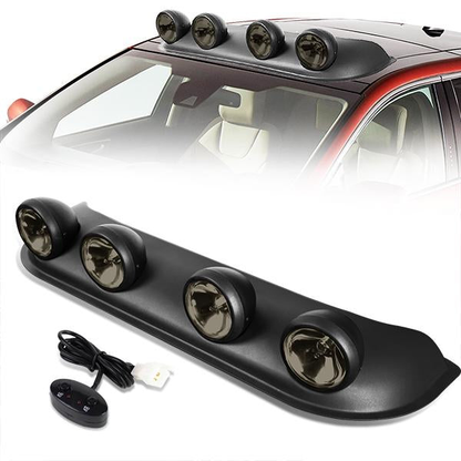 FAROS DE NIEBLA UNIVERSAL - ROOF TOP RUNNING LIGHT - W/ SWITCH - H3 - SMOKE