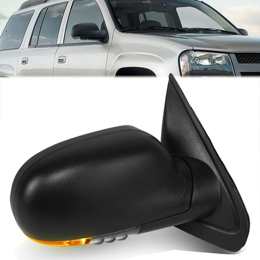 RETROVISOR MIRROR - OE STYLE - BUICK RAINIER 2006-2007 - CHEVROLET TRAILBLAZER 2006-2007 - GMC ENVOY 2006-2007 - WITH POWER WITH HEATED WITH AMBER SIGNAL WITH MEMORY - PASSENGER RIGHT SIDE - BLACK
