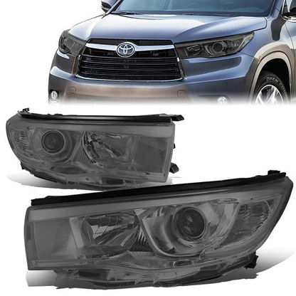 FAROS 14-16 TOYOTA HIGHLANDER - PROJECTOR - 9005 LOW BEAM / H11 HIGH BEAM / 7444NA TURN SIGNAL - SMOKE HOUSING / CLEAR CORNER