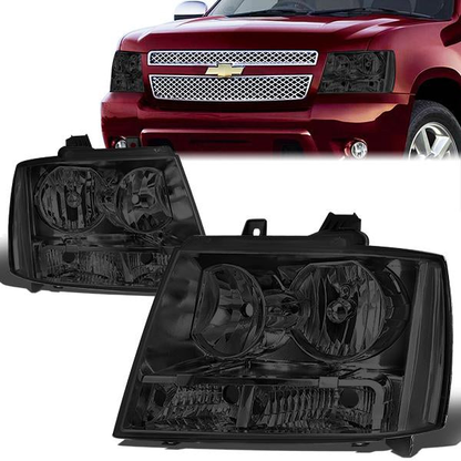 FAROS 07-14 CHEVY TAHOE / 07-13 CHEVY AVALANCHE / 07-14 CHEVY SUBURBAN 1500 / 07-13 CHEVY SUBURBAN 2500 - SMOKE HOUSING / CLEAR CORNER - H11 LOW BEAM / 9005 HIGH BEAM
