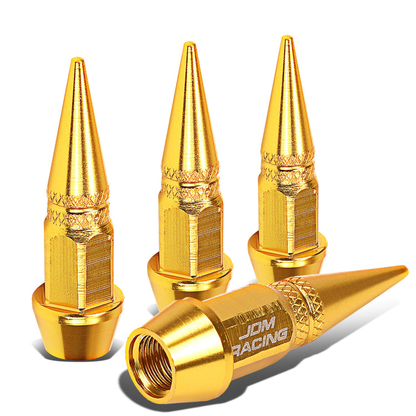 ACCESORIOS 45MM / 1.75" TALL - SPIKED - LUG NUT STYLE - GOLD
