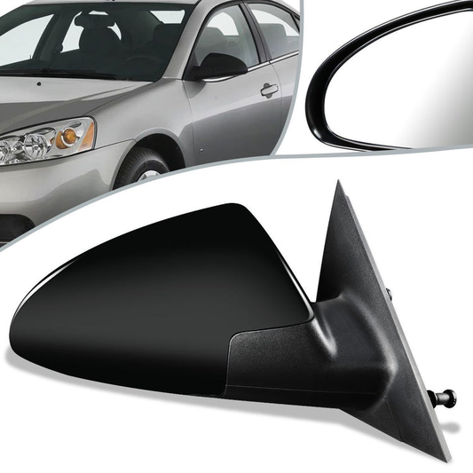 RETROVISOR MIRROR - OEM - 05-10 PONTIAC G6 SEDAN - POWERED - HEATED - PAINTABLE - BLACK - RIGHT