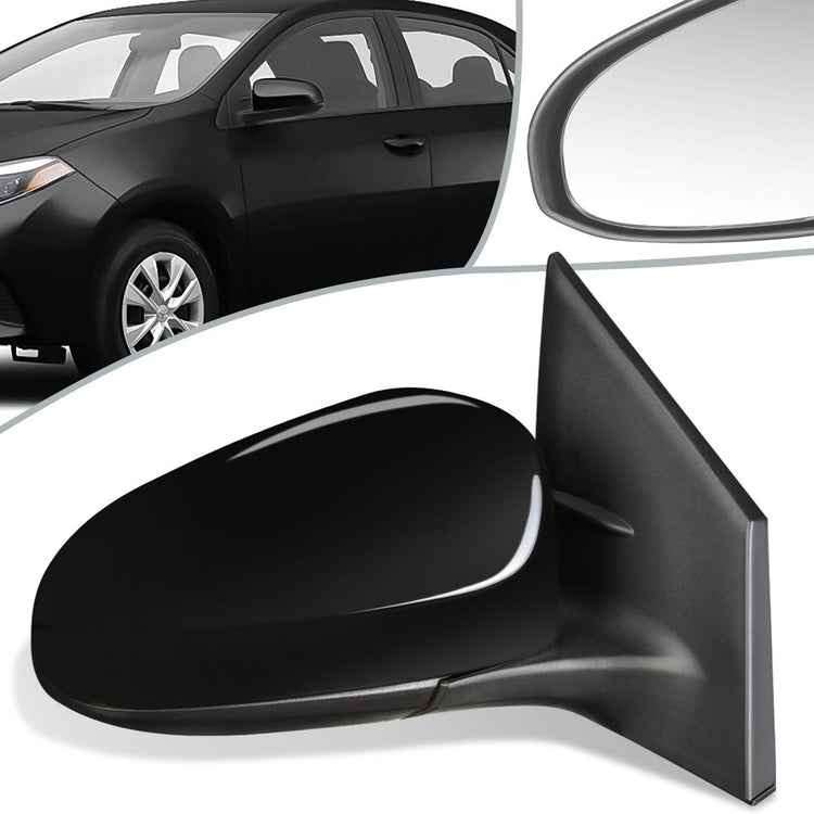RETROVISOR MIRROR - OEM - 14-19 TOYOTA COROLLA SEDAN / 17-18 COROLLA IM / 16 SCION IM - POWERED - TEXTURED - RIGHT - BLACK