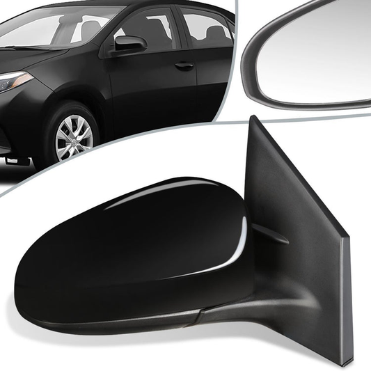 RETROVISOR MIRROR - OEM - 14-19 TOYOTA COROLLA SEDAN / 17-18 COROLLA IM / 16 SCION IM - POWERED - TEXTURED - RIGHT - BLACK
