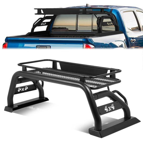 PORTAEQUIPAJE ROLL BAR ROLL BAR + CARGO CARRIER BASKET - 15-19 TOYOTA TACOMA, CHEVY COLORADO, GMC CANYON - BLACK