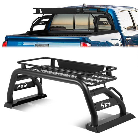 PORTAEQUIPAJE ROLL BAR ROLL BAR + CARGO CARRIER BASKET - 15-19 TOYOTA TACOMA, CHEVY COLORADO, GMC CANYON - BLACK