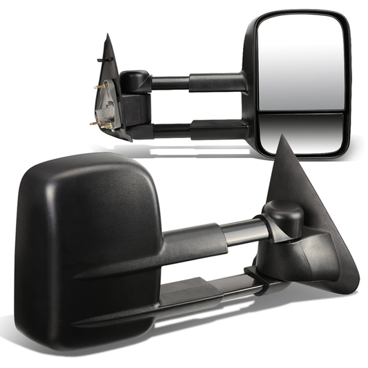 RETROVISORES EXTENDIBLES TOWING MIRROR - 97-03 FORD F-150 - PAIR - POWERED W/O HEATED W/O SIGNAL - FITS STANDARD AND EXTENDED CAB ONLY, DOES NOT FIT CREW CAB - BLACK