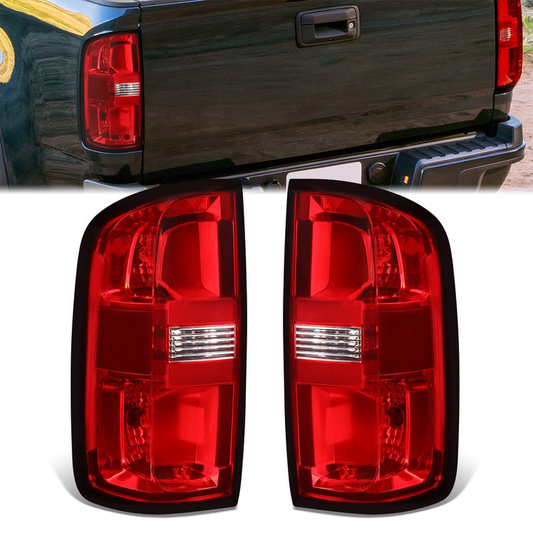 FAROS TRASEROS 15-22 CHEVY COLORADO - FACTORY OE STYLE - RED CLEAR - TAIL LIGHT BRAKE LAMP REPLACEMENT