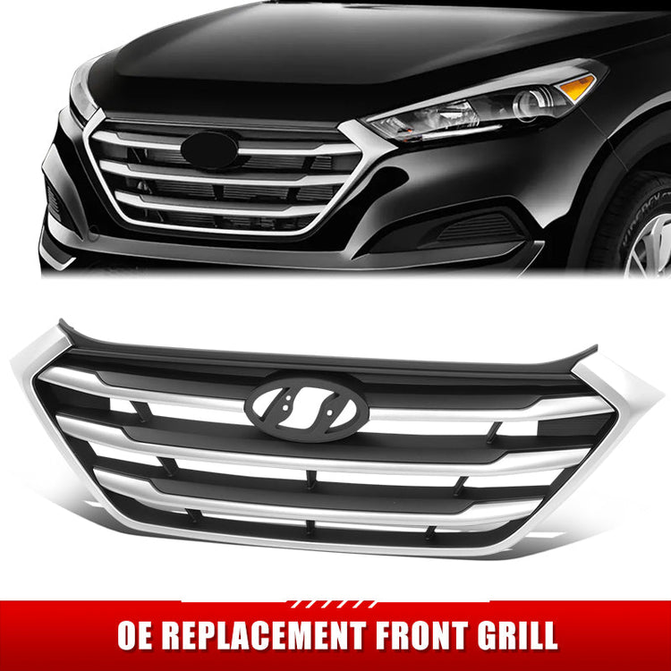 PARRILLA GRILLE - HY TUSN (IX25/35) 16-18/19-21/ GRILLE ASS'Y 16-18/ W/PAINTED BLACK/ W/SILVER GRAY MOULDING/ (SE/ECO/SPORT)//PARTS.NO,HY1200208//OEM NO,86350D3000GAL