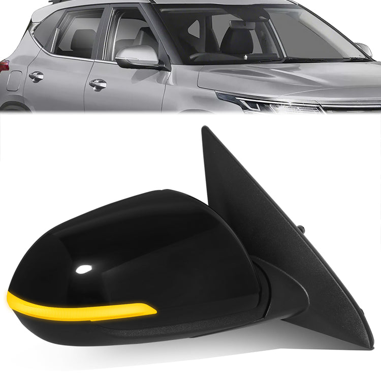 RETROVISOR MIRROR - OE STYLE - KIA SELTOS 2021-2024 - WITH POWER WITH HEATED GLASS - PASSENGER RIGHT SIDE - BLACK