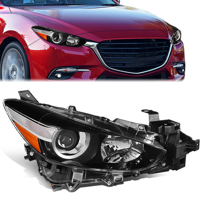 FAROS OE STYLE - 17-18 MAZDA 3 - FITS MODELS WITH FACTORY HALOGEN HEADLIGHTS ONLY - 168 SIDE MARKER, 9005 HIGH BEAM, H11 LOW BEAM - RIGHT