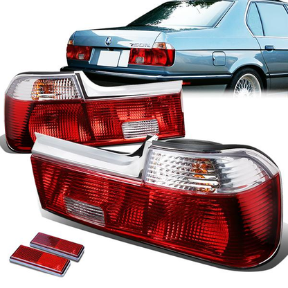 FAROS TRASEROS 88-92 BMW 735I / 93-94 BMW 740I , 740IL / 88-94 BMW 750IL - RED / CLEAR