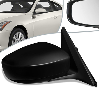 RETROVISOR MIRROR - OEM - 09-10 INFINITI G37 CONVERTIBLE - POWERED - HEATED - TEXTURED - BLACK - RIGHT