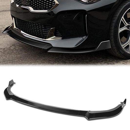 LIP FRONTAL 19-22 KIA STINGER - REQUIRES DRILLING BUMPER FOR INSTALLATION - 3PC - PAINTED GLOSS BLACK
