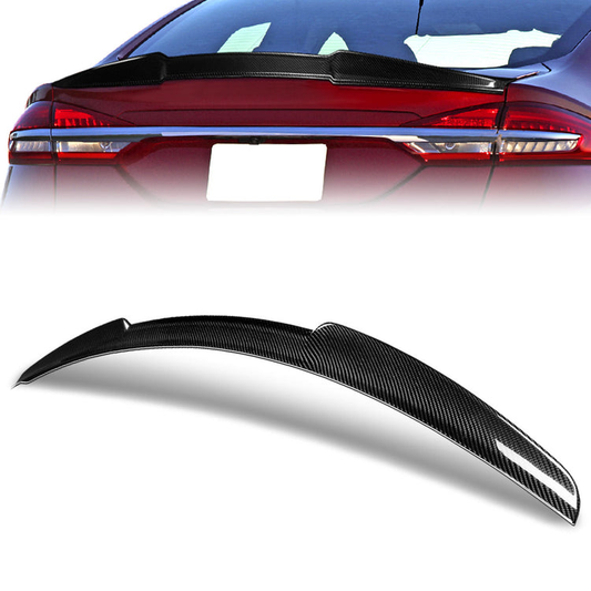 SPOILER CAR TRUNK SPOILER - 13-20 FORD FUSTION - CARBON FIBER BLACK