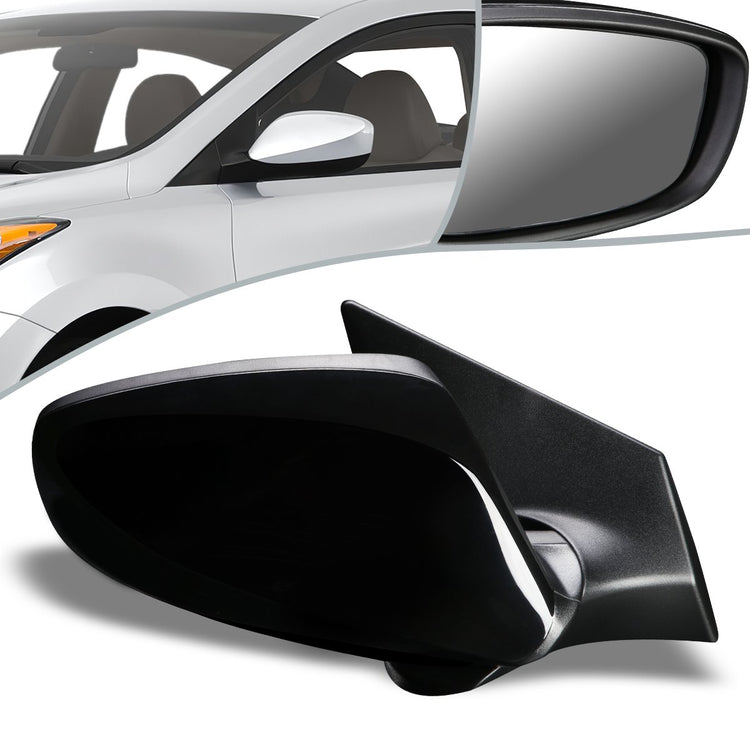 RETROVISOR MIRROR - OEM - 11-13 HYUNDAI ELANTRA - POWERED - HEATED - TEXTURED - BLACK - RIGHT