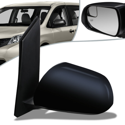 RETROVISOR MIRROR - OEM - 11-17 TOYOTA SIENNA - POWERED - HEATED - FOLDING - W/ SPOTTER GLASS - TEXTURED - BLACK - LEFT