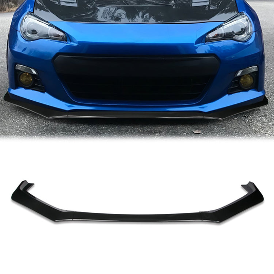 LIP FRONTAL 13-16 SUBARU BRZ - REQUIRES DRILLING BUMPER FOR INSTALLATION - 3PC - PAINTED GLOSS BLACK