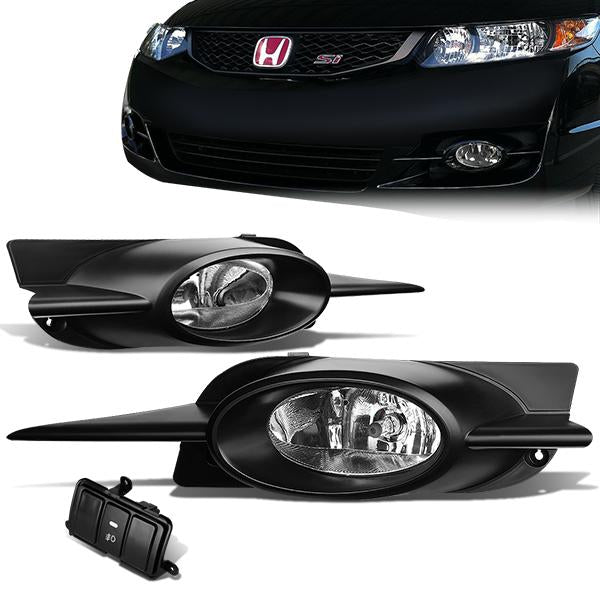 FAROS DE NIEBLA 09-11 HONDA CIVIC 2-DOOR - W/ SWITCH - H11 BULB - CLEAR