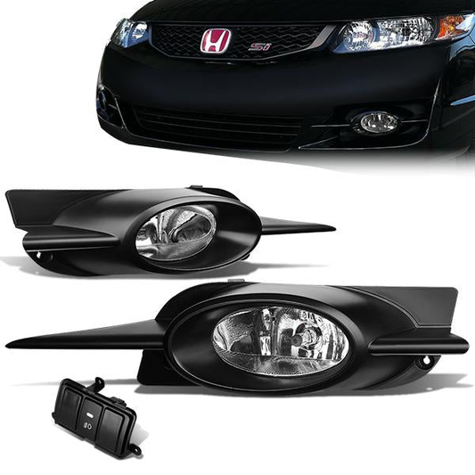 FAROS DE NIEBLA 09-11 HONDA CIVIC 2-DOOR - W/ SWITCH - H11 BULB - CLEAR
