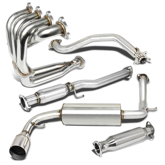 TUBERIA CATBACK CATBACK - 88-91 HONDA CRX - COMBO - SINGLE TIP - STAINLESS STEEL