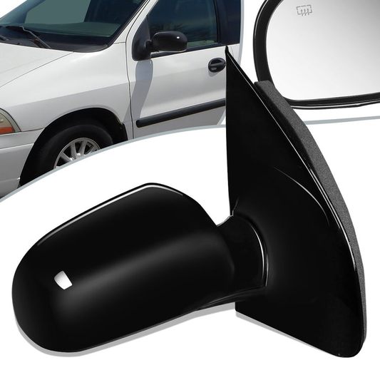 RETROVISOR MIRROR - OEM - 99-00 FORD WINDSTAR - POWERED - HEATED - PAINTABLE - BLACK - RIGHT