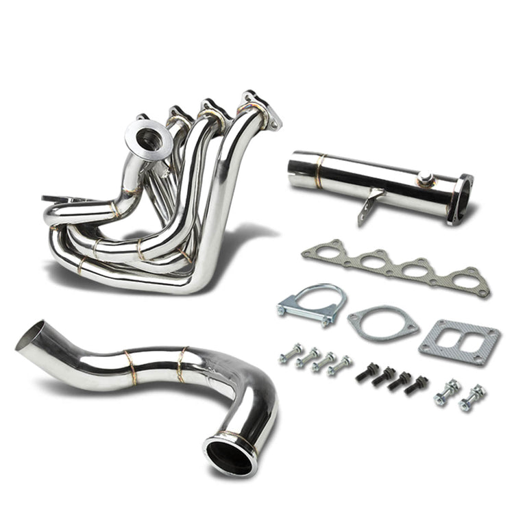 TURBO MANIFOLD TURBO MANIFOLD - SS - HONDA - B SERIES - TOP MOUNT - T4 +DOWNPIPE - I4-5