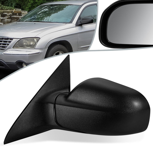 RETROVISOR MIRROR - 04-05 CHRYSLER PACIFICA - POWERED - HEATED - FOLDING - OEM - LEFT - TEXTURED/BLACK