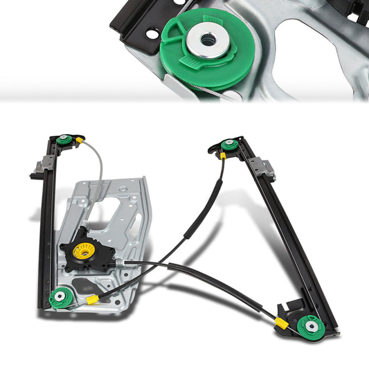 REGULADOR DE VENTANA WINDOW MOTORS & REGULATORS - METALLIC - 01-03 BMW 525I/97-00 BMW 528I/01-03 BMW 530I/97-03 BMW 540I/00-03 BMW M5 - METALLIC - BARE STEEL/PLASTIC