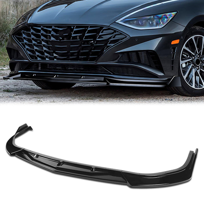 LIP FRONTAL 20-22 HYUNDAI SONATA - REQUIRES DRILLING BUMPER FOR INSTALLATION - 3PC - PAINTED GLOSS BLACK