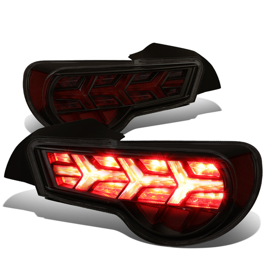 FAROS TRASEROS 13-17 SCION FRS, SUBARU BRZ - BLACK HOUSING / SMOKE LENS / RED SIGNAL