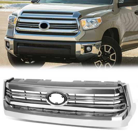 PARRILLA GRILLE - TY TUNDR 14-21/ GRILLE ASS'Y 16-17/ PAINTED BLACK (STD)/ W/CHROME MOULDING/ (ROUND EMBLEM MOUNTING)